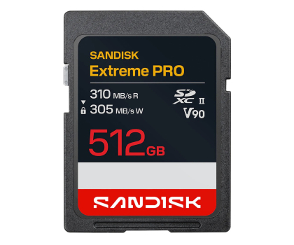 Karta pamięci Sandisk 512GB SDXC Extreme PRO UHS-II V90 310/305 MB/s